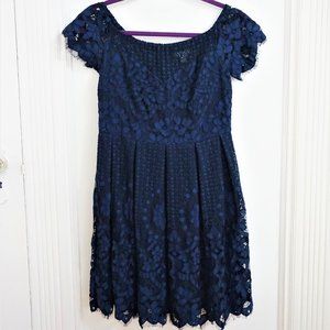 Francesca's Navy Lace Dress